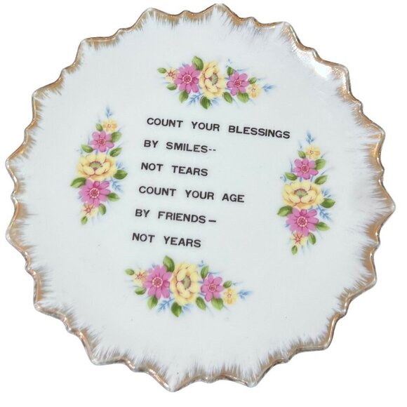 Count your blessings hanging plate smith Western made in Japan - Picture 1 of 4
